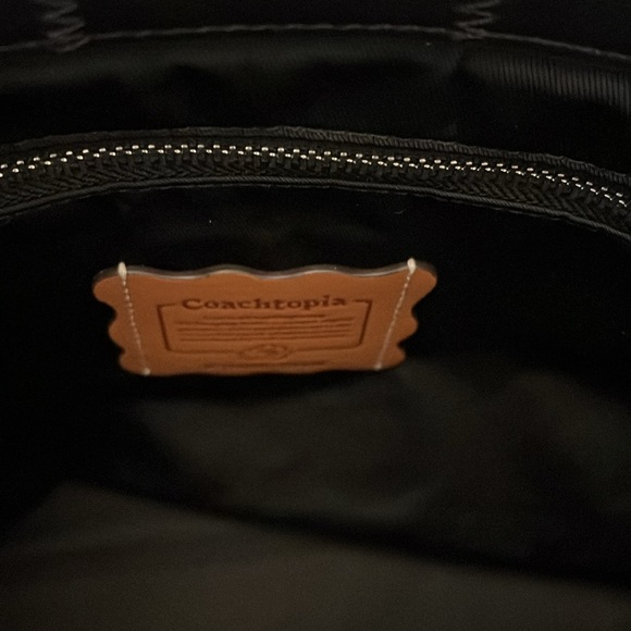 Coachtopia Alter Ego Hobo Bag Checkered Upcrafted Leather Black Leather - Picture 8 of 8